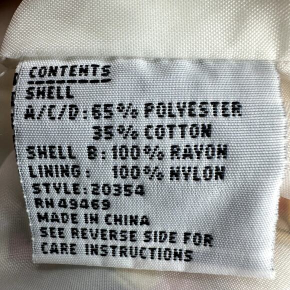 Vintage Mulberry Street Full Zip Windbreaker Jacket 90 Ski Hood Abstract White M - Picture 4 of 7